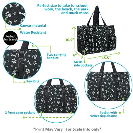 Round Of a Paws NGIL Zippered Caddy Organizer Tote Bag