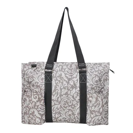 SALE! Floral Vines NGIL Zippered Caddy Large Organizer Tote Bag