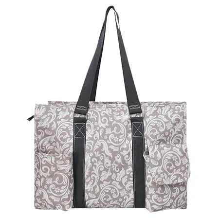 SALE! Floral Vines NGIL Zippered Caddy Large Organizer Tote Bag