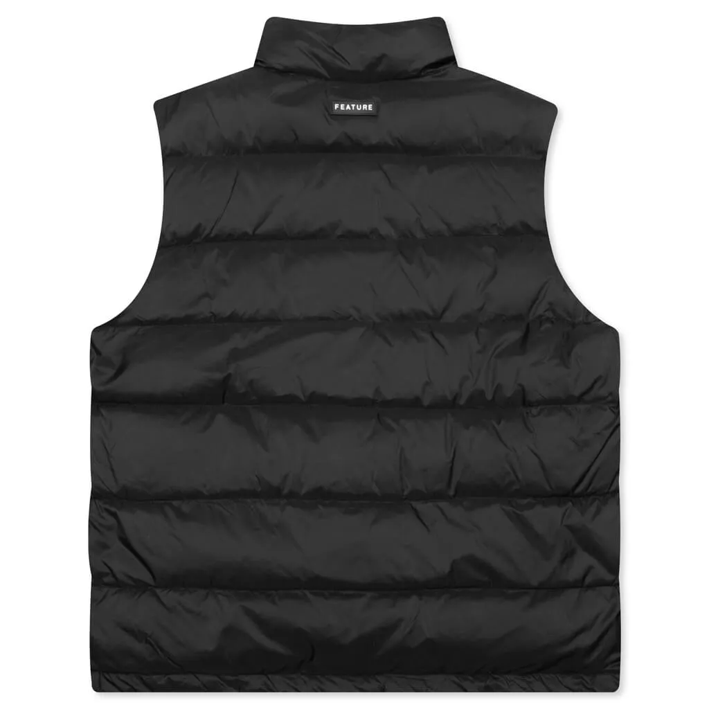 Sherman Convertible Puffer Vest - Black