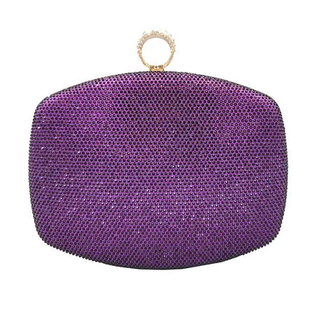 Shimmery Evening Clutch Bag Clasp Closure