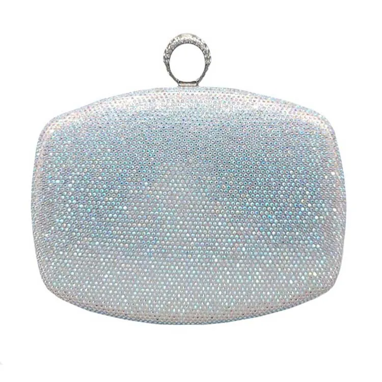 Shimmery Evening Clutch Bag Clasp Closure