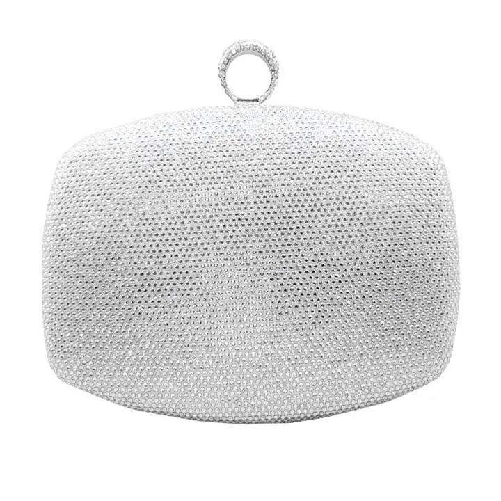 Shimmery Evening Clutch Bag Clasp Closure