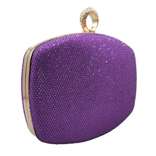 Shimmery Evening Clutch Bag Clasp Closure