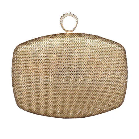 Shimmery Evening Clutch Bag Clasp Closure