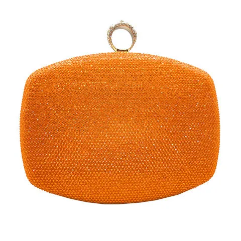 Shimmery Evening Clutch Bag Clasp Closure