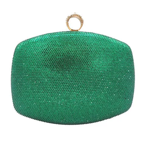 Shimmery Evening Clutch Bag Clasp Closure