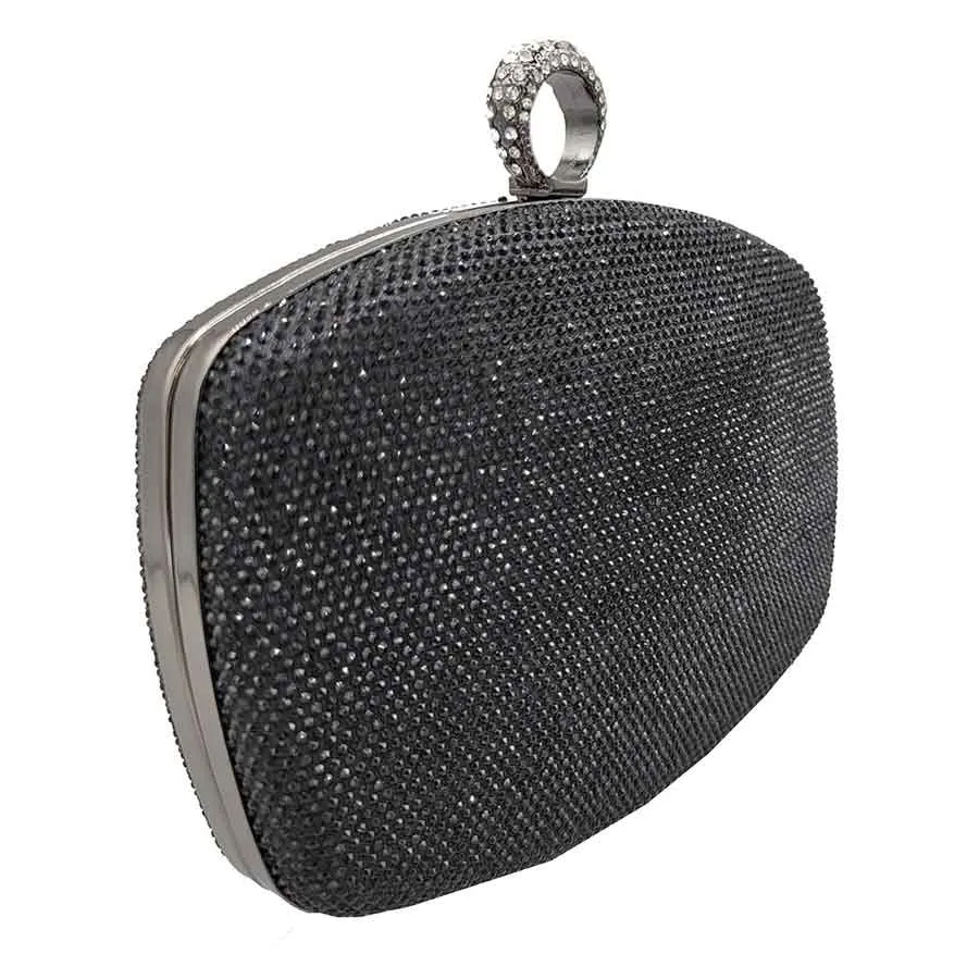 Shimmery Evening Clutch Bag Clasp Closure