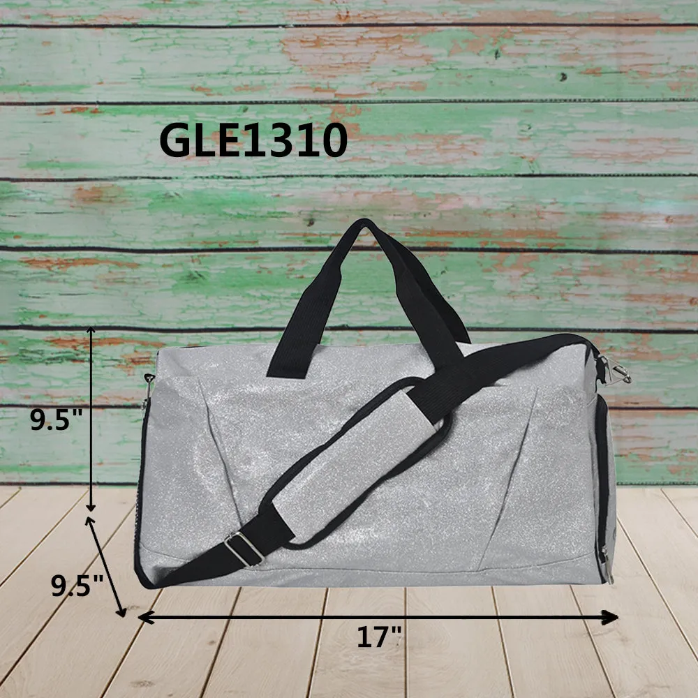 Silver Glitter NGIL Gymnastics Dance and Cheer Duffle Bags