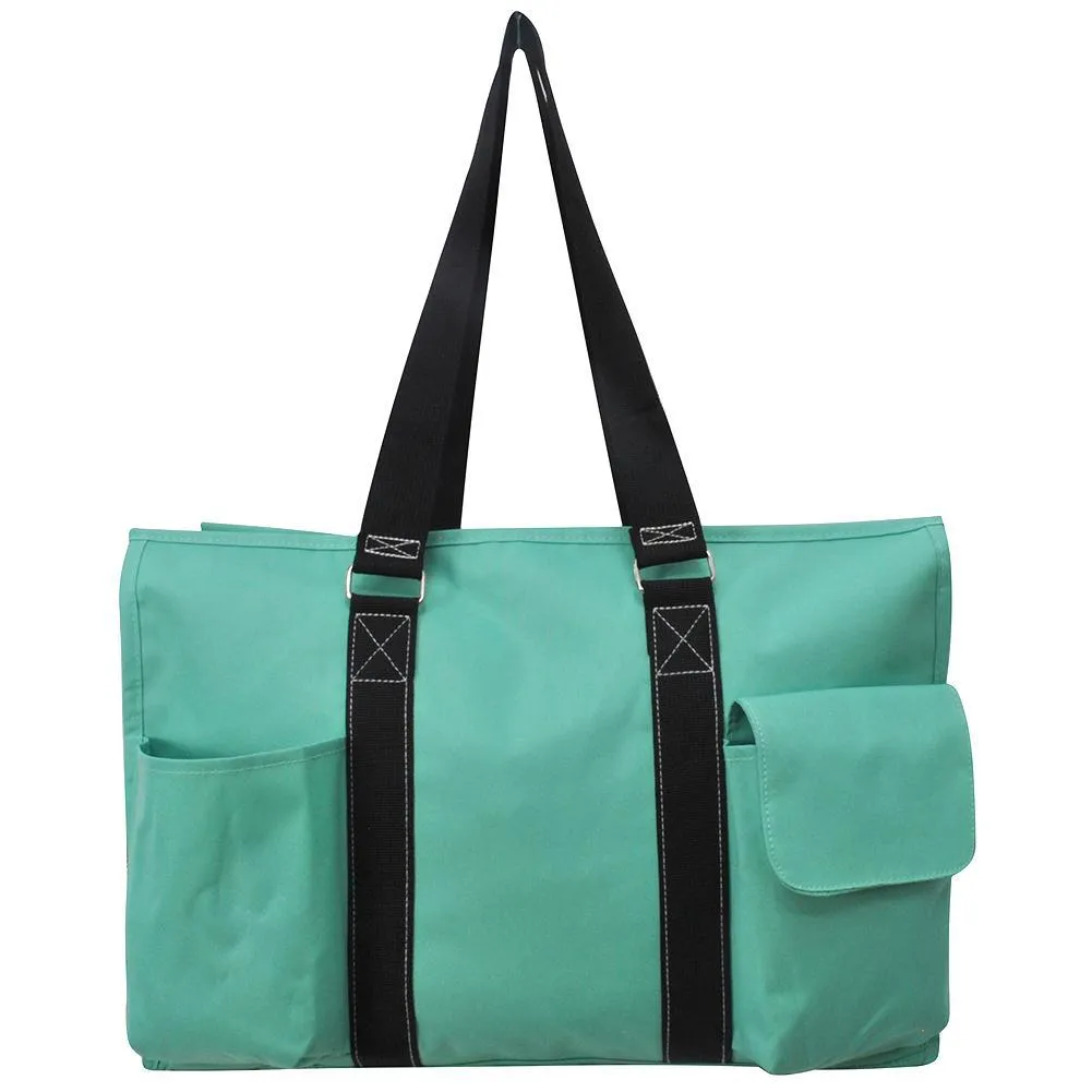 Solid Mint NGIL Zippered Caddy Large Organizer Tote Bag