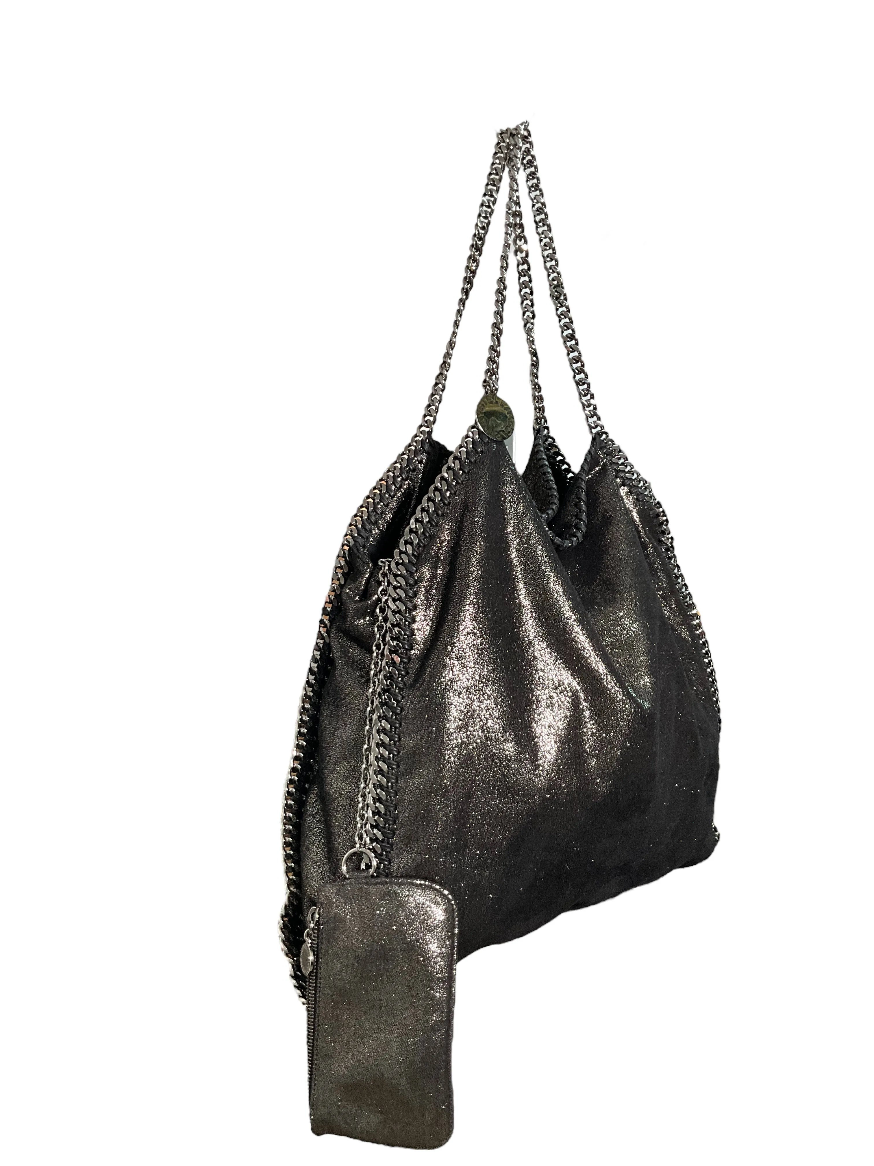 Stella Mccartney Chamois Shiny Dotted Falabella Tote