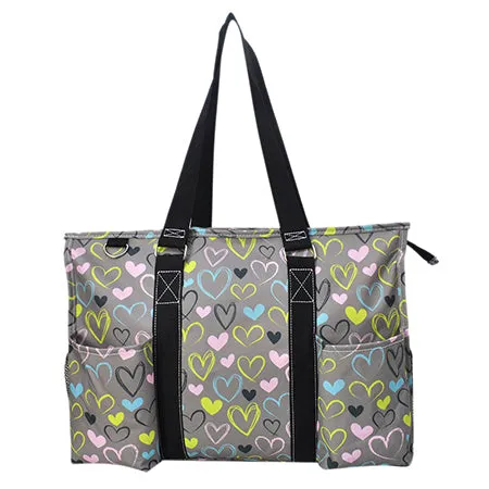 Sweet Hearts NGIL Zippered Caddy Large Organizer Tote Bag