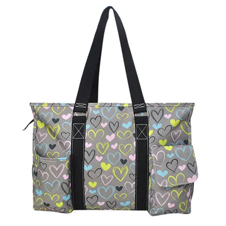 Sweet Hearts NGIL Zippered Caddy Large Organizer Tote Bag