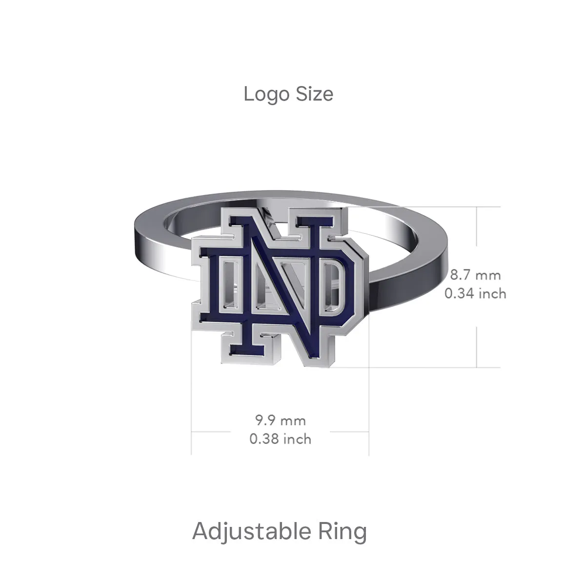 University of Notre Dame Bypass Ring - Enamel