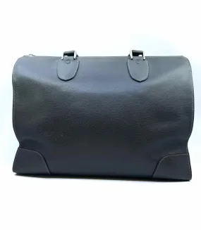 VALEXTRA Grey Leather Solid Babila Handbag