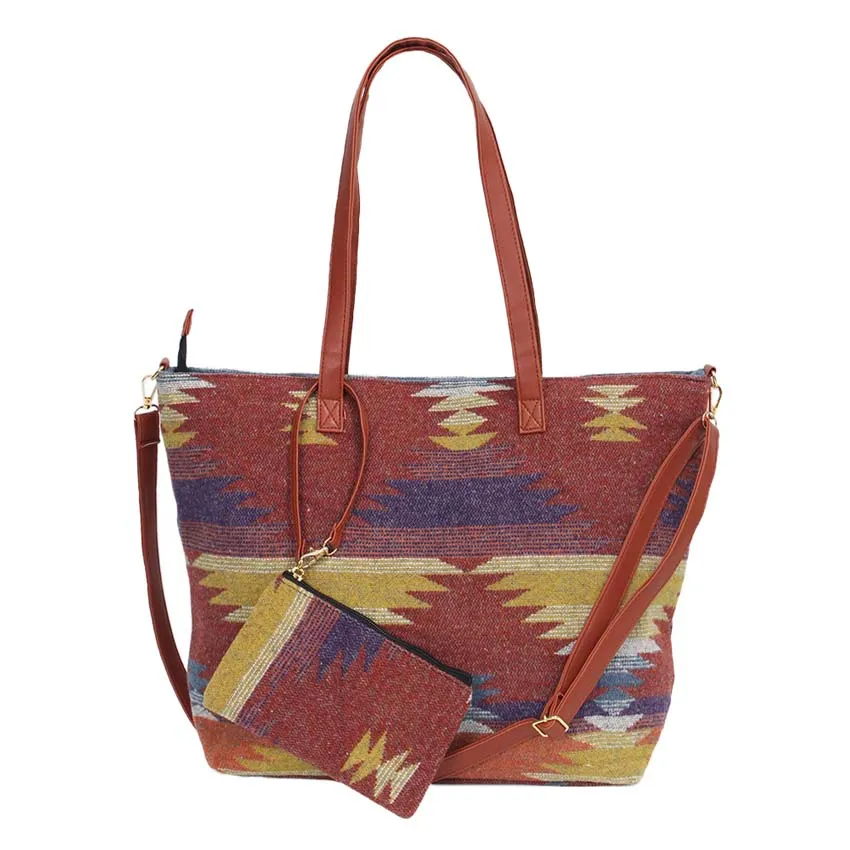 Western Weekend Tote Bag With Pouch